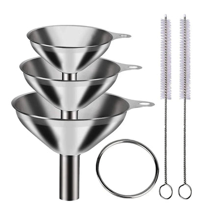 3/5pc Steel Kitchen Funnel Set