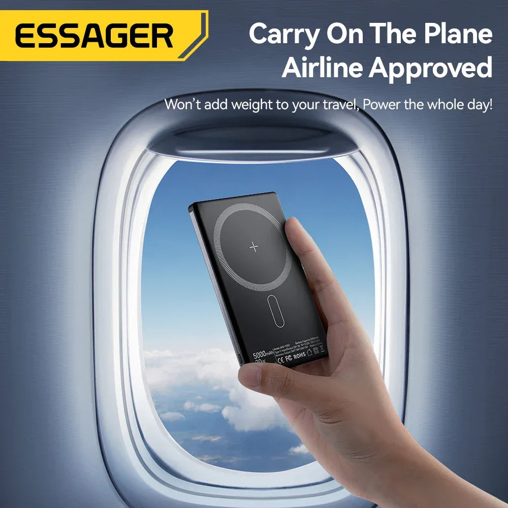 Essager PD 20W Magnetic Wireless Charging Bank - ShopHub