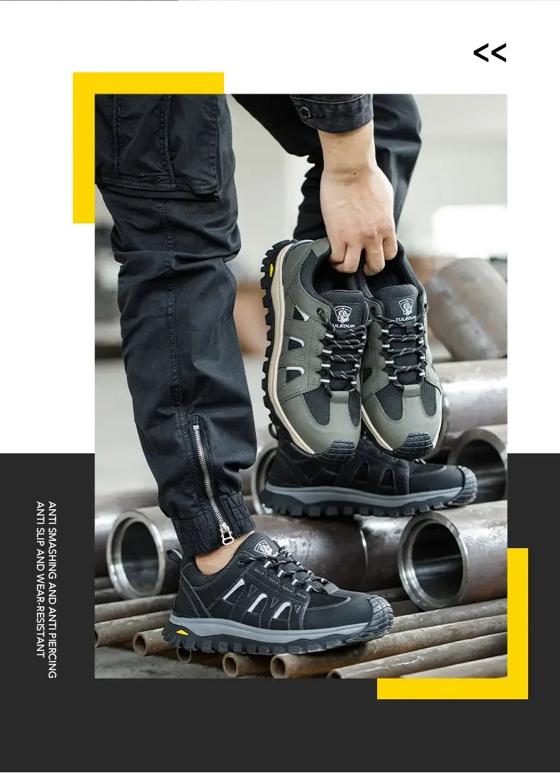 Kankeirr Men’s Steel Toe Work Shoes - ShopHub