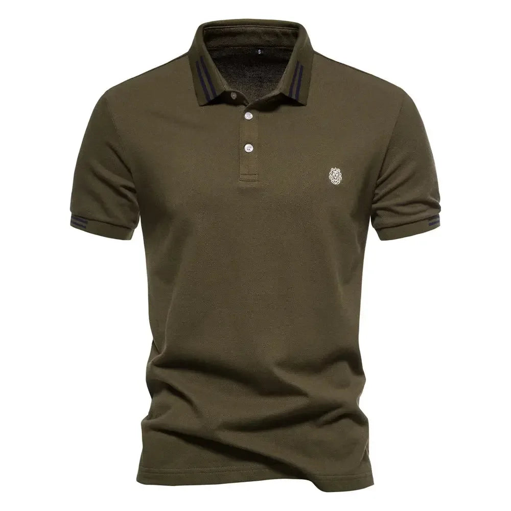 AIOPESON Men's 100% Cotton Polo Shirts - ShopHub