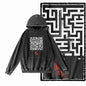 Think Outside the Box Acid-Washed Black Graphic Hoodie