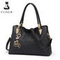 FOXER Elegant Mom Bag — Premium Split Leather Tote for Work & Daily Wear