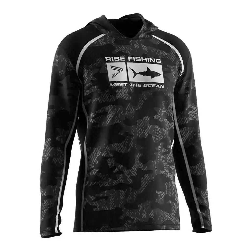 Snake Skin Fishing Shirt 3D Printed Moisture Absorbing Knitted Hooded Outdoor UV Protection Plus Size for Men