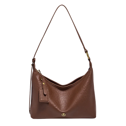 FOXER Genuine Leather Hobo Bag Lady Vintage Commuter Shoulder Bag Large Capacity Soft Leather Women Underarm Bag For Daily