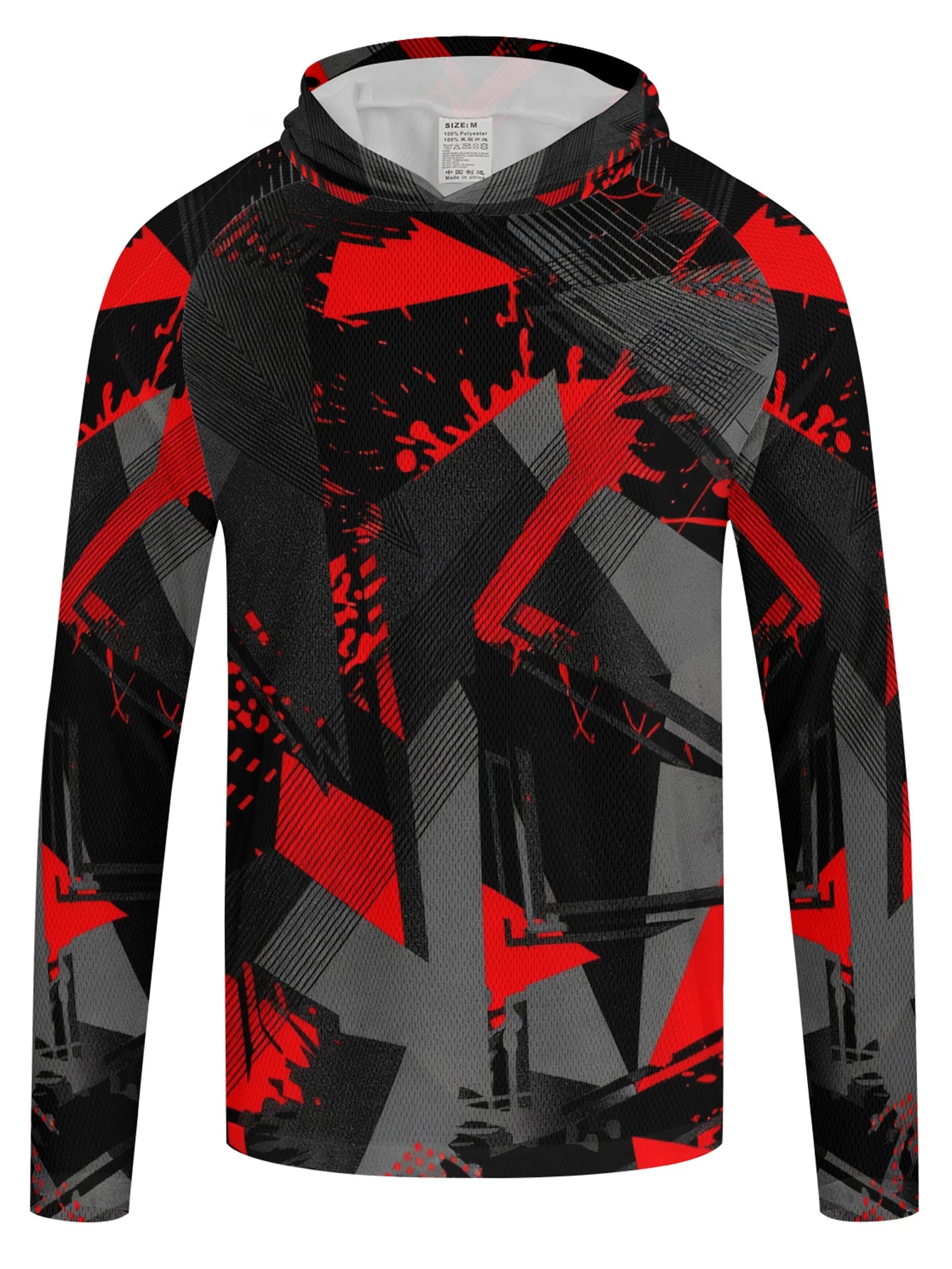 Men's Long Sleeve Fishing Shirt with Hoodie