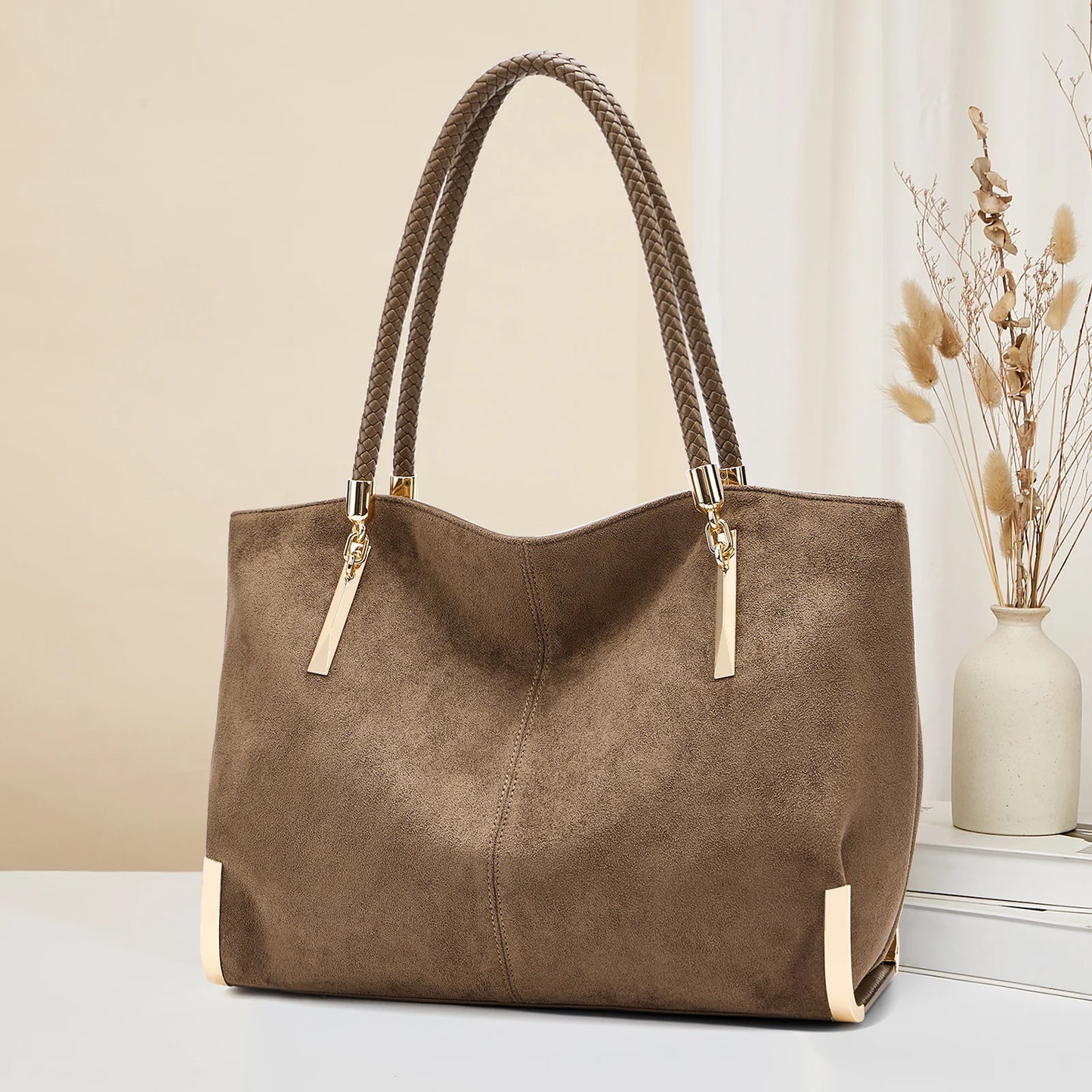 FOXER Vintage Suede Shoulder Bag