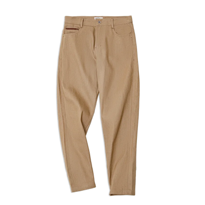 Maden Retro 11.7oz Red-Line Selvedge Raw Denim Jeans for Men's Khaki Well-fitting Straight Pants Mid-waist Casual Fall Trousers