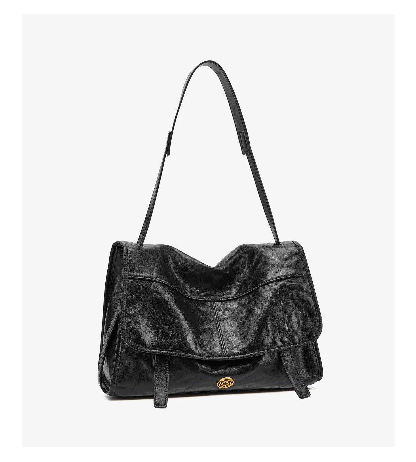 FOXER Wrinkled Genuine Leather Women's Crossbody Bag