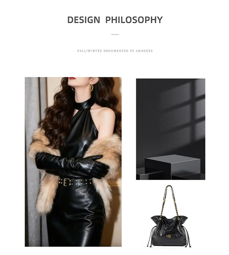 FOXER Luxury Genuine Leather Shoulder Bag