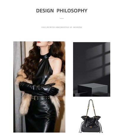 FOXER Luxury Genuine Leather Shoulder Bag