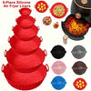 6PC Air Fryer Mats - 450°F Silicone Non-Stick Dual Texture