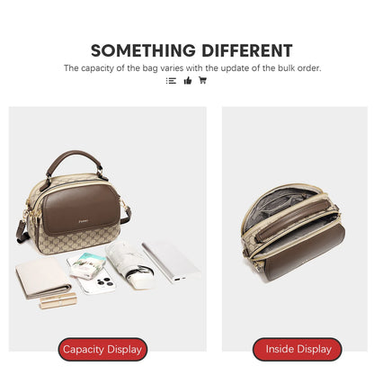 FOXER Lady's Shoulder Bag PVC Leather Casual Handbag Vintage Female Crossbody Bag Fashion Commute Boston Bag