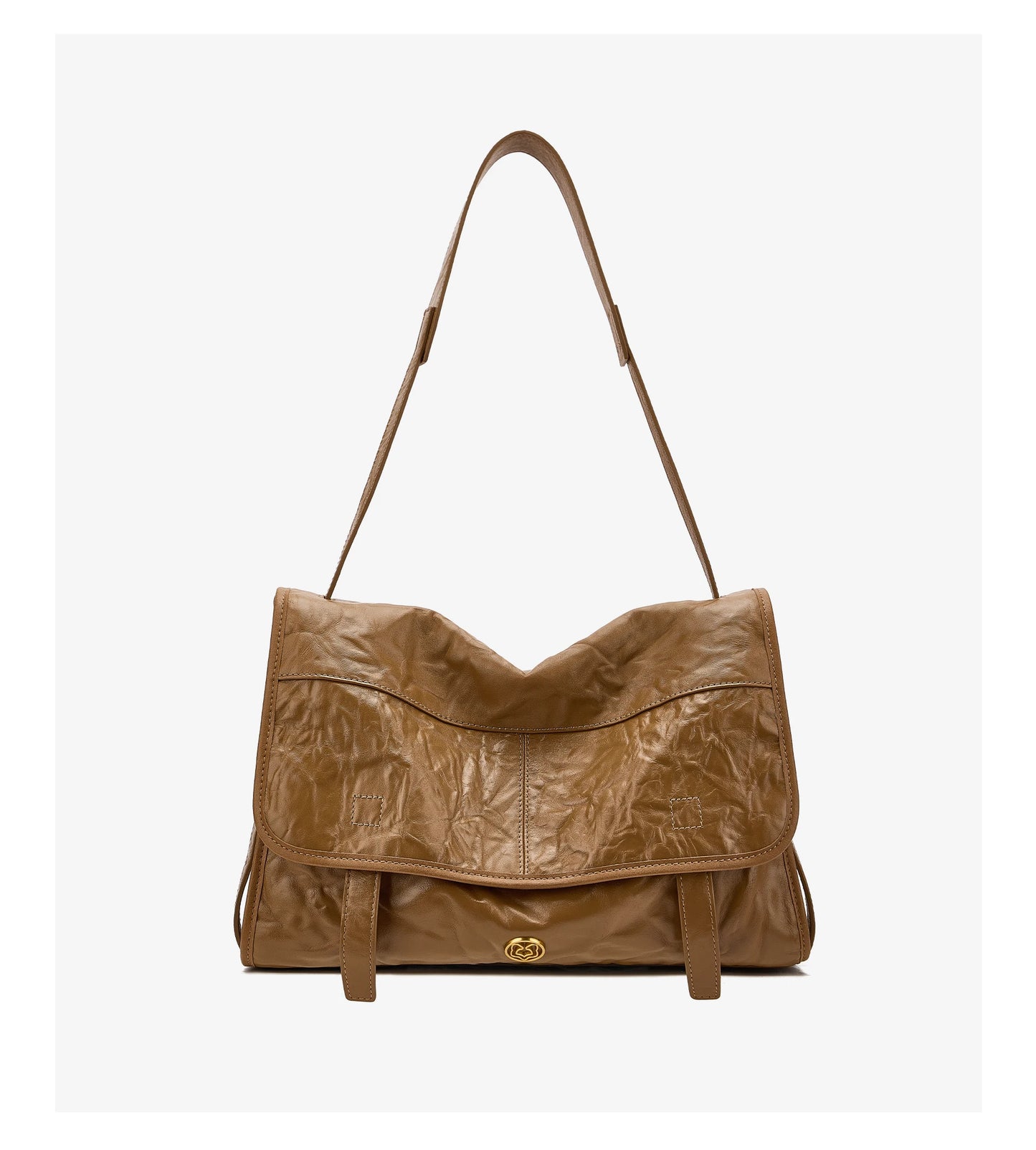 FOXER Wrinkled Genuine Leather Women's Crossbody Bag