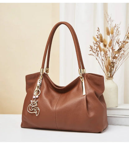 FOXER Women's Shoulder Bag — Genuine Leather Elegance for Every Day