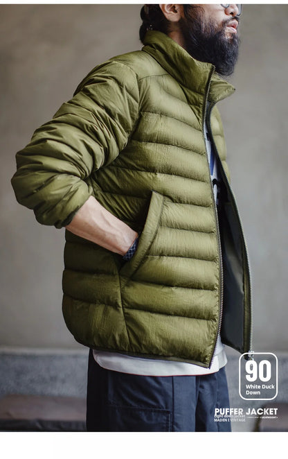 Maden Winter Men's Stand-up Collar Down Jacket