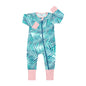 Kids Tales Little Bloom Cotton-Blend Double-Zip Romper