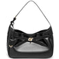 FOXER Women's Shoulder Bag Soft Artificial Leather Underarm Bag Large Capacity Lady Handbag Simple Daily Tote Bag Purse