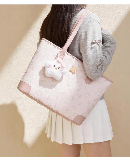 FOXER Summer New Women's Shoulder Bag PVC Leather Daily Tote Bag Female Commuting Purse Large Capacity Handbag for Everyday Use