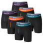 6 Pcs Bamboo Men's Underwear - Breathable Boxershorts with Opening, Plus Size Fashion Underwear
