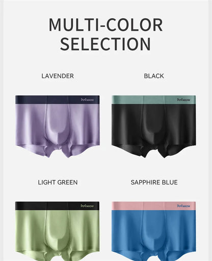 MiiOW Modal Men's Boxer Briefs 3pcs Silky 50S Antibacterial Underwear
