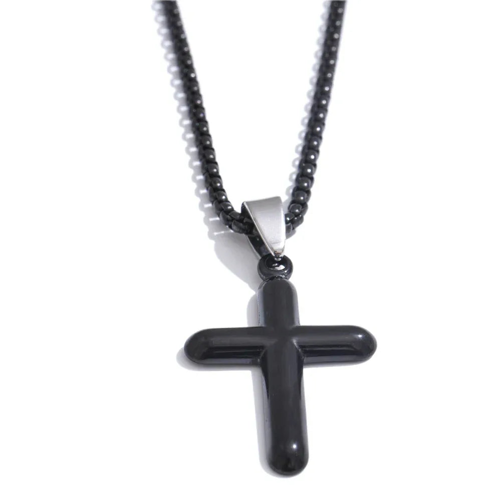 Stainless Steel Creative Cross Pendant Necklace - ShopHub