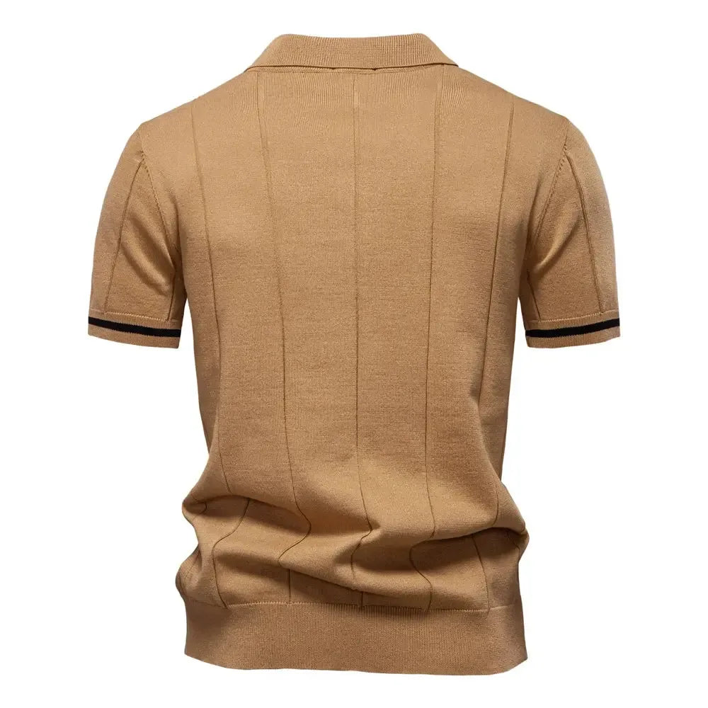 Men's Knit Cotton Polo Shirts - ShopHub