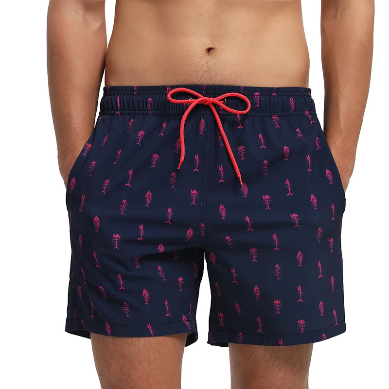 Men's breathable mesh liner boardshorts from ShopHub NZ, quick-drying summer gym and swim shorts with pockets and stylish design.