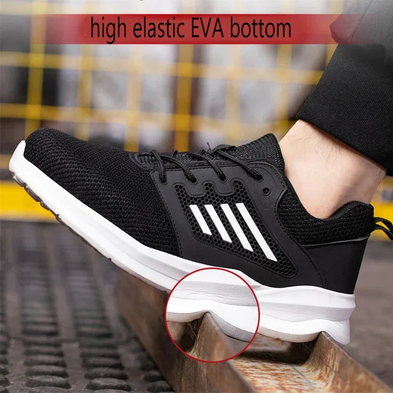 Unisex Durable Safety Work Shoes With Steel Toes & Anti-puncture Features - ShopHub