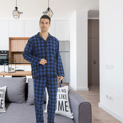 Cozy Mens Flannel Pyjama Sets - Your Ultimate Cotton Plaid Sleepwear