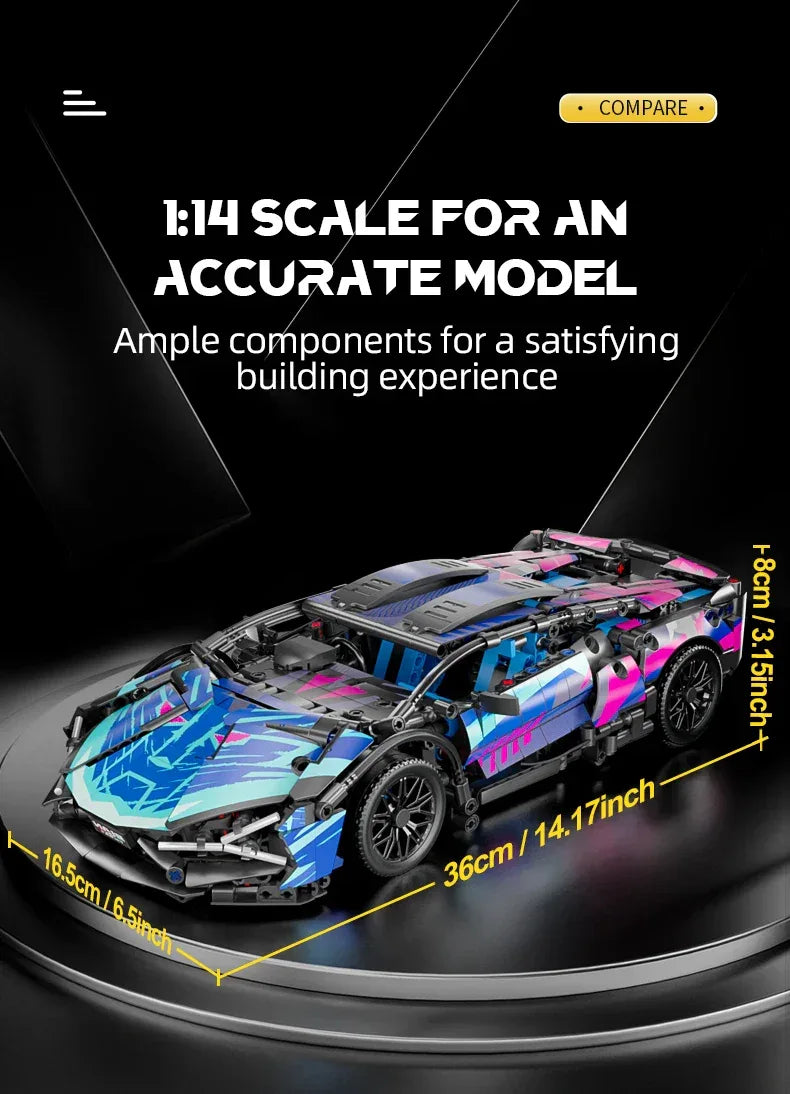 TOYLINX 1:14 Technical Building Blocks Racing Car Model - ShopHub