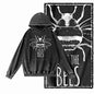 Hive Mind Bees Graphic Acid-Washed Black Hoodie
