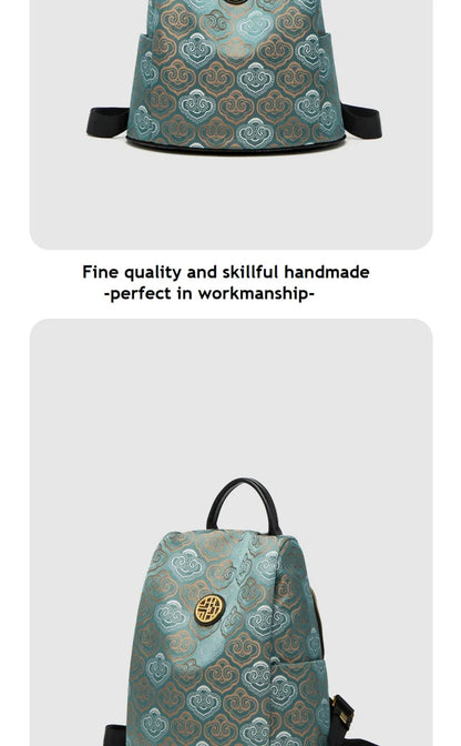 Limited New ZOOLER Handmade Cow Leather Backpack Women Fashion Bag Luxury Large Capacity Backpack Chinese Style #SC2050