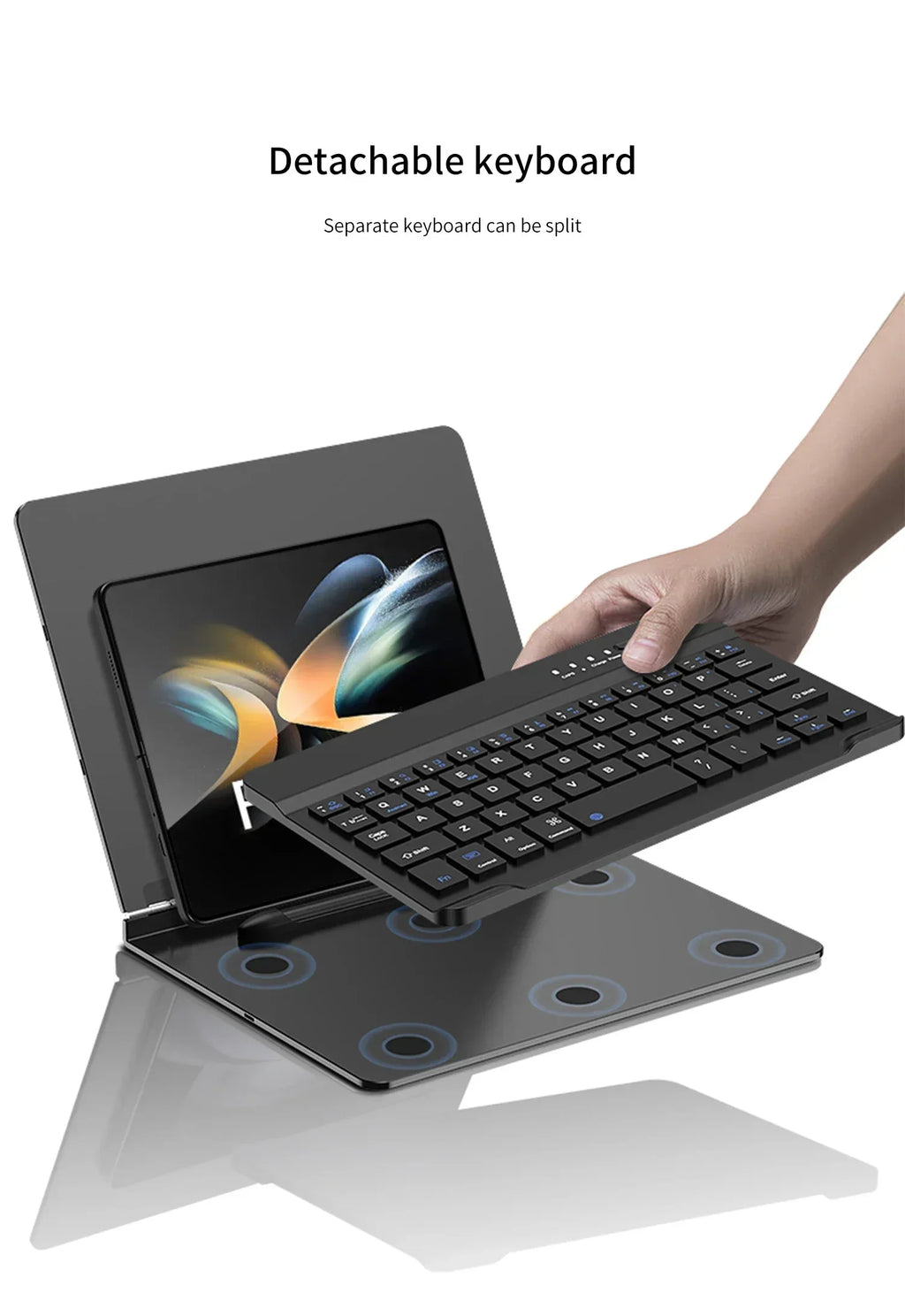 GKK Folding Book Keyboard Stand Case for Samsung Galaxy Z Fold 3, 4, or 5 - ShopHub