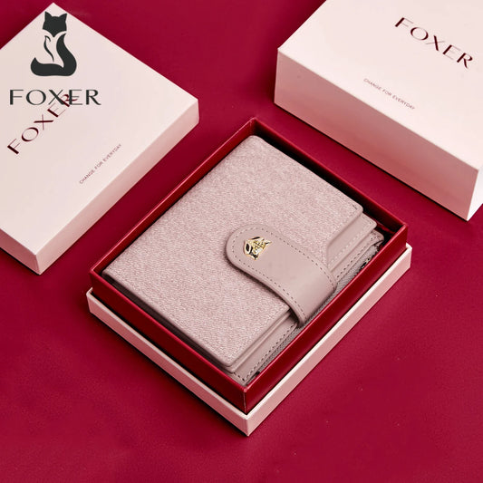 FOXER Women's Soft PU Leather Coin Wallet