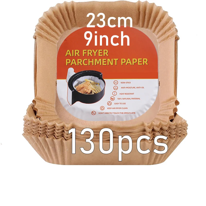 Disposable Square Air Fryer Molds, 20cm & 23cm