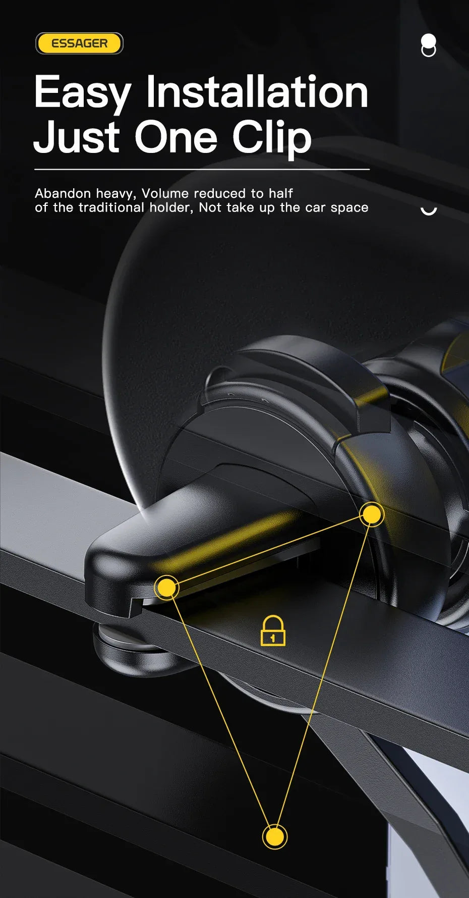 Essager Six Points Gravity Car Phone Holder - ShopHub