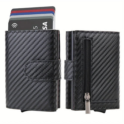 Rfid Credit Card Holder Wallets Men Black Magic Trifold Leather Slim Mini Wallet Small Money Bag Male Purses Carteira Masculina