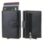 Rfid Credit Card Holder Wallets Men Black Magic Trifold Leather Slim Mini Wallet Small Money Bag Male Purses Carteira Masculina