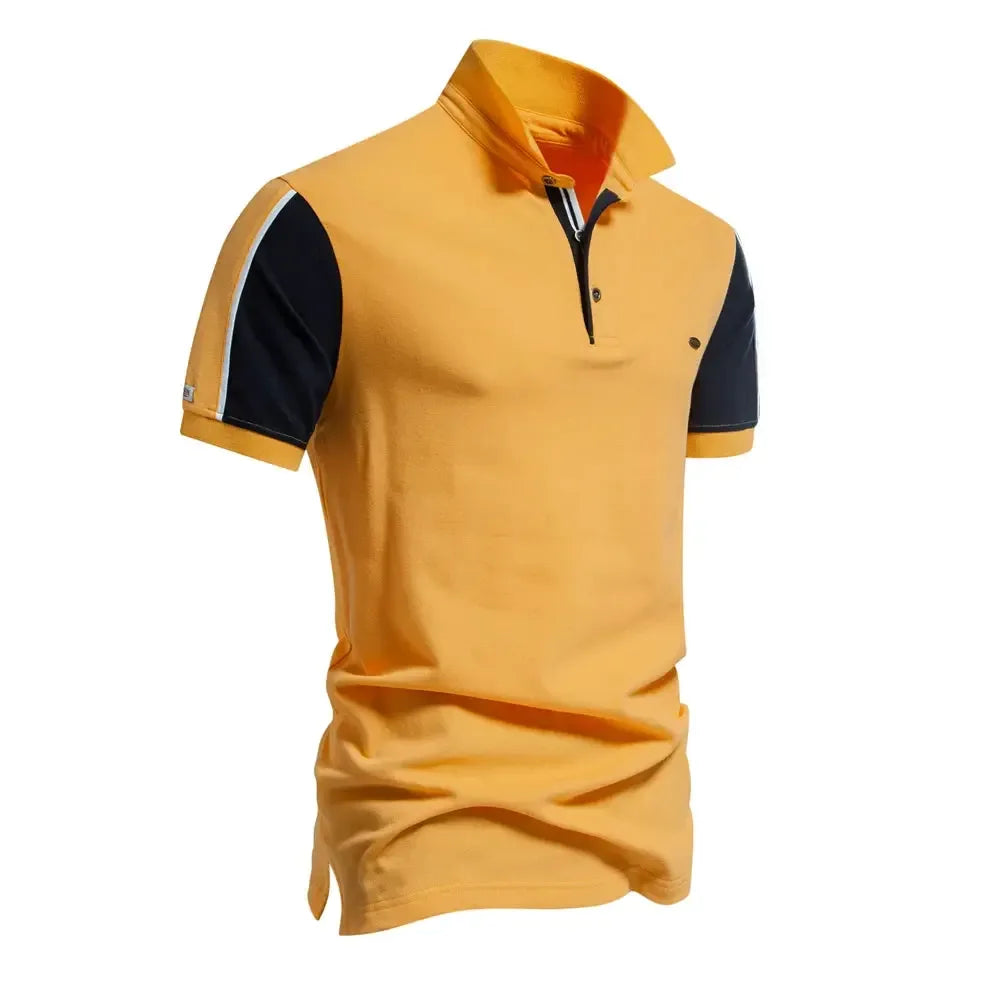 Summer Patchwork Polo Shirts - ShopHub