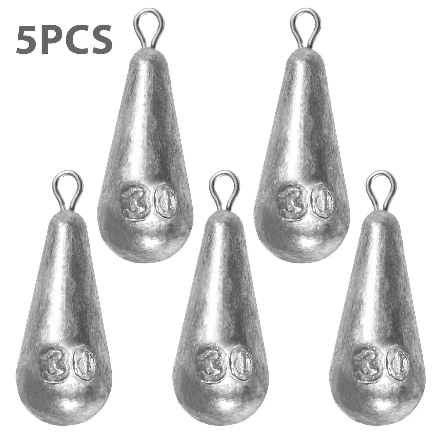 Teardrop Fishing Sinkers – Lead Weights for Bass (10 Sizes) Habicare