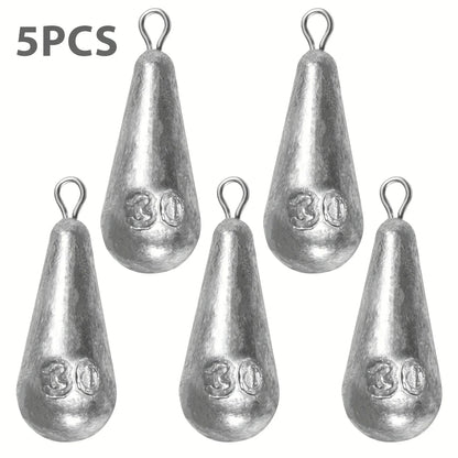 Teardrop Fishing Sinkers – Lead Weights for Bass (10 Sizes) Habicare