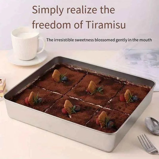 1Pc Stainless Steel Square Tray with Lid, Food-Grade Kitchens Accessories, Holds Knifes, Thickened Kitchen Food Prep Box