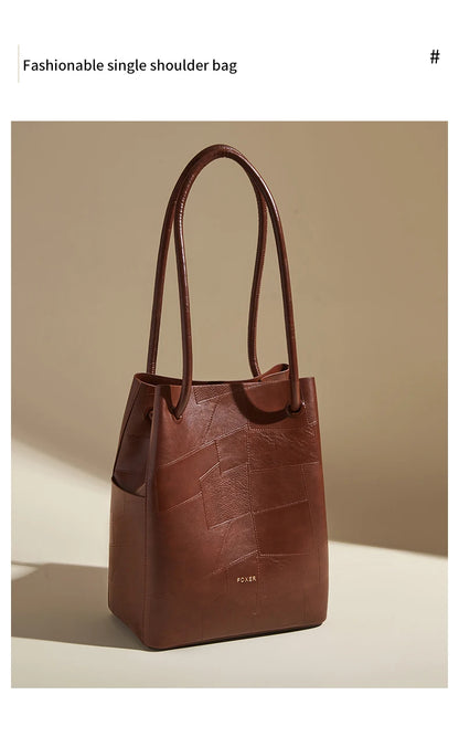 FOXER 2026 Spring New Tote Bag for Women Soft PVC Leather Daily Commute Shoulder Bag Vintage Casual Female Work Handbag