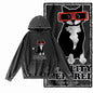 Vintage Dog Graphic Acid-Washed Black Hoodie