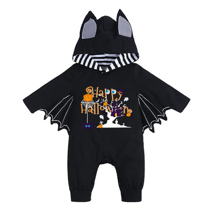 Kids Tales Batty Boo Cotton-Blend Halloween Baby Romper