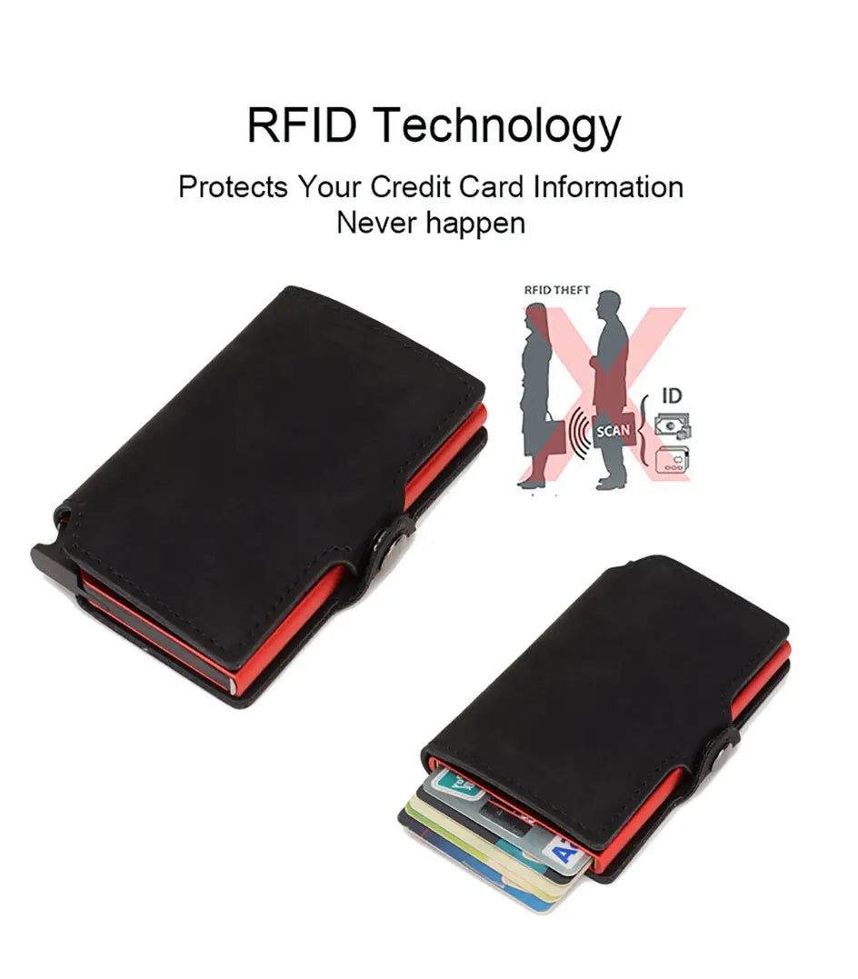 Slim Metal Business Card Holder with RFID Protection