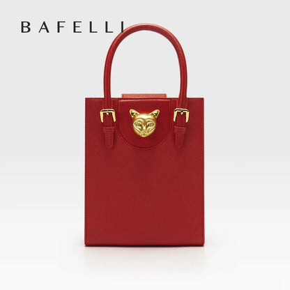 BAFELLI 2026 NEW WOMEN'S HANDBAG CAT LUXURY BRAND DESIGNER ORIGINAL STYLE TRENDING SHOULDER CASUAL BAGS MINI TOTE CROSSBODY