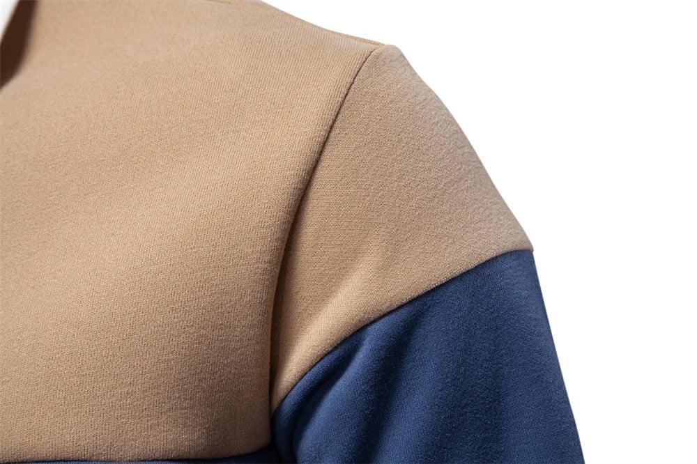 AIOPESON Men's Premium Cotton Block Sweatshirts - ShopHub