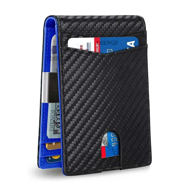DIENQI Rfid Credit Card Holder Wallets Men Money Bag Purse Slim Thin Wallet for Men Small Short Purse Male Black Vallet Billfold