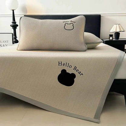 Cooling rattan bed mattress pad set by ShopHub NZ, designed to keep you cool and comfortable during summer nights.